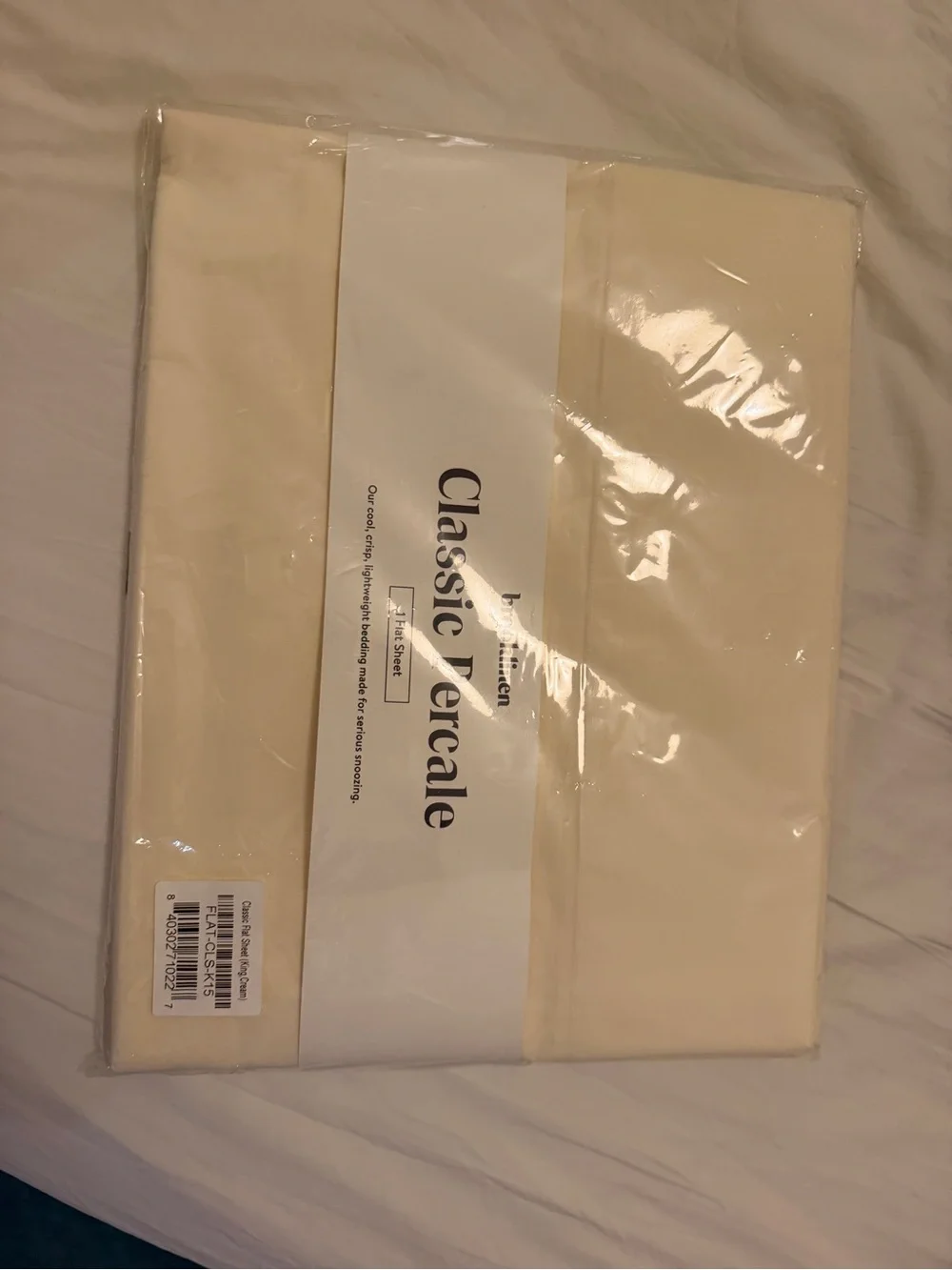 Brooklinen Classic Percale King Flat Sheet NWT